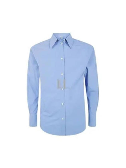 Signature Cotton Shirt Blue - TOTEME - BALAAN 2