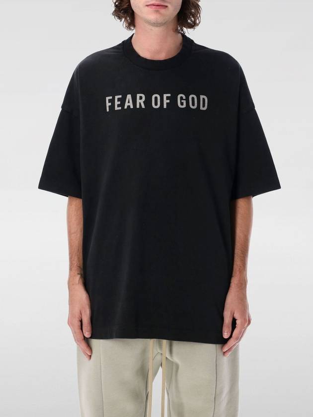 Logo Print Short Sleeve T-Shirt Black - FEAR OF GOD - BALAAN 2