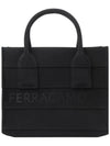 Logo Signature Tote Beach Bag Black - SALVATORE FERRAGAMO - BALAAN 2