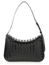 Intrecciato Flap Shoulder Bag Black - BOTTEGA VENETA - BALAAN 4