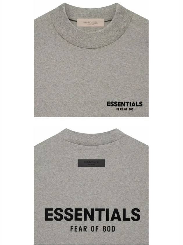 Essentials The Core Logo Print Cotton Short Sleeve T-Shirt Dark Oatmeal - FEAR OF GOD - BALAAN 6
