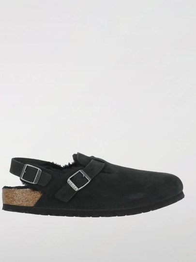 Tokio Shearling Suede Sandals Black - BIRKENSTOCK - BALAAN 2