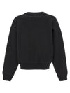 Cutout Detail Round Neck Sweatshirt Black - ALEXANDER MCQUEEN - BALAAN 3