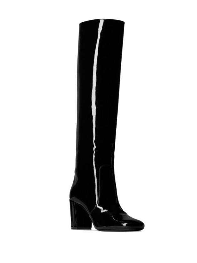 Patent Leather Long Boots Black - SAINT LAURENT - BALAAN 5