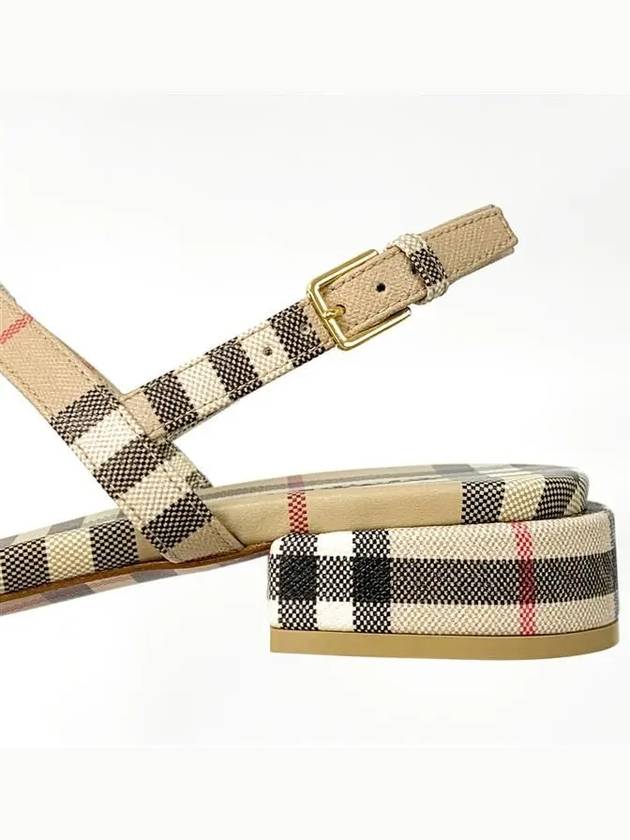 Vintage Check Lambskin Sandals Archive Beige - BURBERRY - BALAAN 10