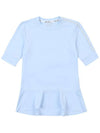 Golf Wear One Point Frill T-Shirt BLUE - WHITEBALL - BALAAN 9