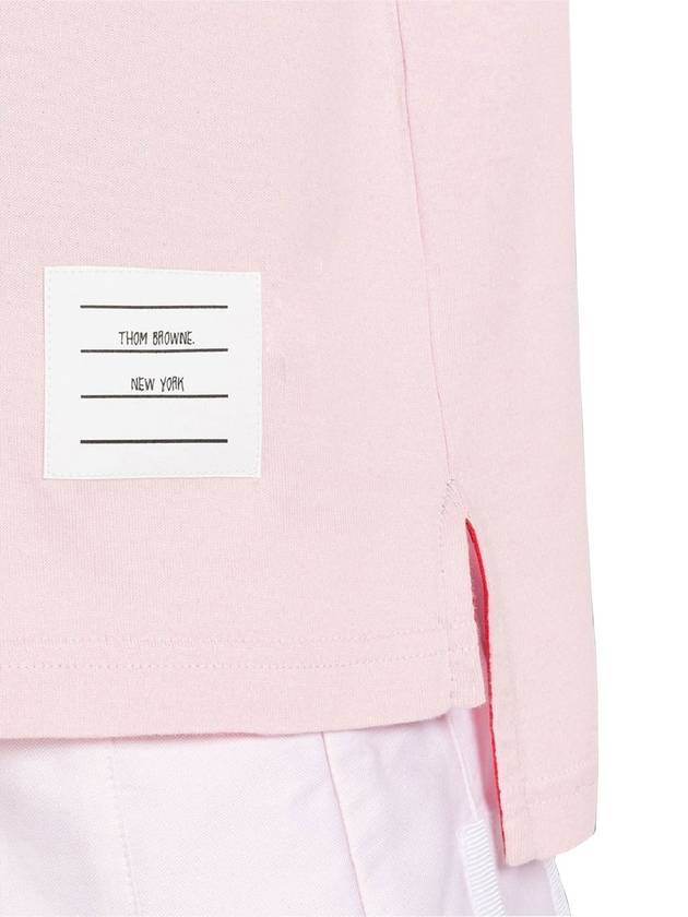 Diagonal long sleeve t shirt light pink - THOM BROWNE - BALAAN 5