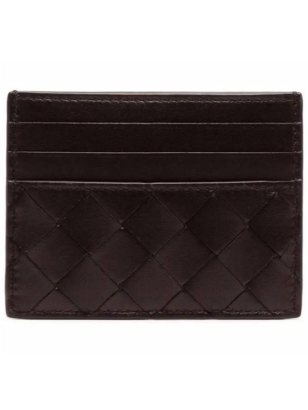 Intrecciato Leather Card Wallet Dark Brown - BOTTEGA VENETA - BALAAN 3