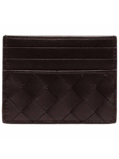 Intrecciato Leather Card Wallet Dark Brown - BOTTEGA VENETA - BALAAN 2