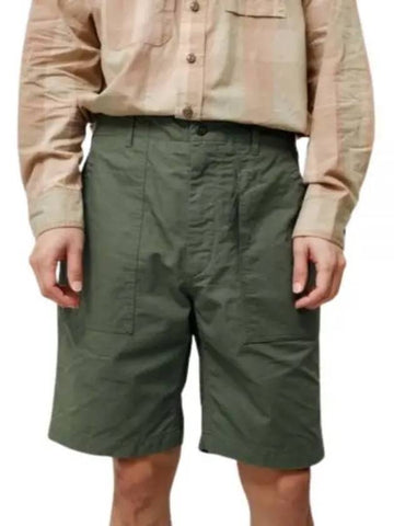 24 Fatigue Short C Olive Cotton Ripstop 24S1E003 OR271 CT010 Shorts - ENGINEERED GARMENTS - BALAAN 1