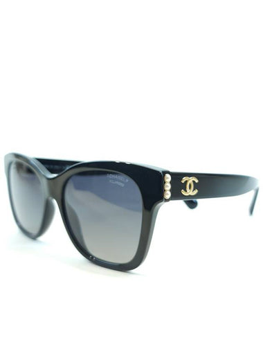 Women Pearl Logo Square Sunglasses Black 5482H C622S8 - CHANEL - BALAAN 1