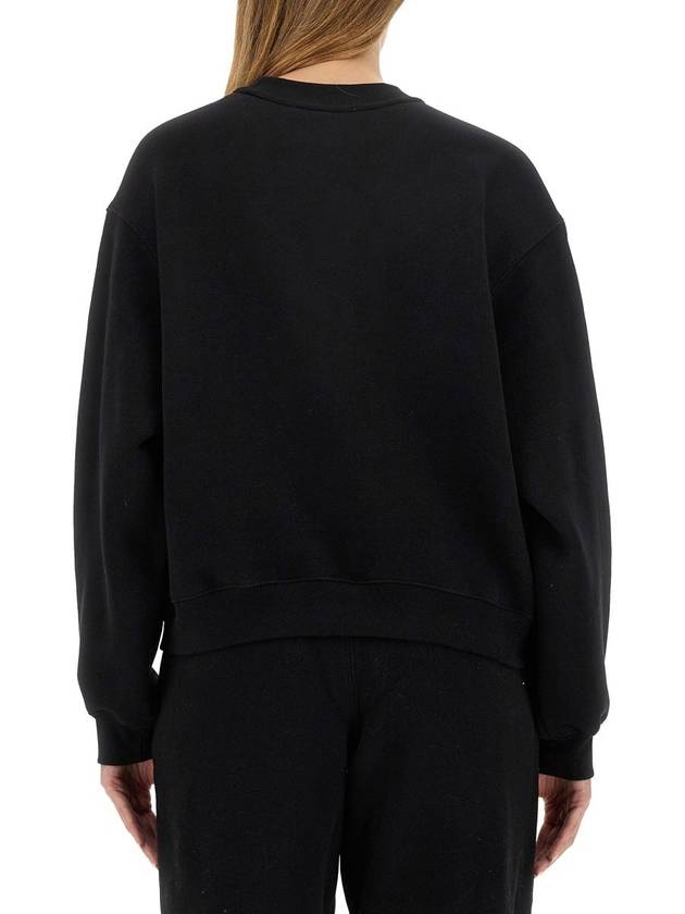 Logo Print Sweatshirt Black - ALEXANDER WANG - BALAAN 4