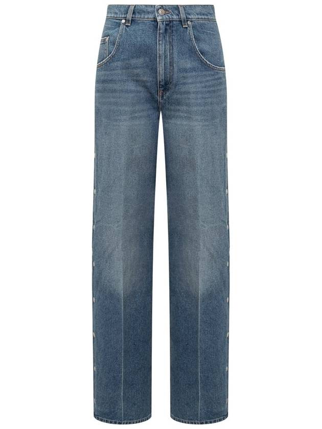 snap wide jeans blue - STELLA MCCARTNEY - BALAAN 2