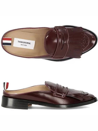 Men's Kilt Varsity Patent Penny Mule Loafer Burgundy - THOM BROWNE - BALAAN 2