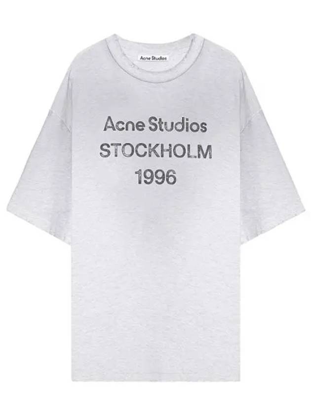 Stamp Logo Short Sleeve T-Shirt Grey Melange - ACNE STUDIOS - BALAAN 1