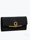 Gancini Continental Wallet Black - SALVATORE FERRAGAMO - BALAAN 2