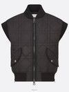 Macrocannage Quilted Technical Taffeta Vest Black - DIOR - BALAAN 6