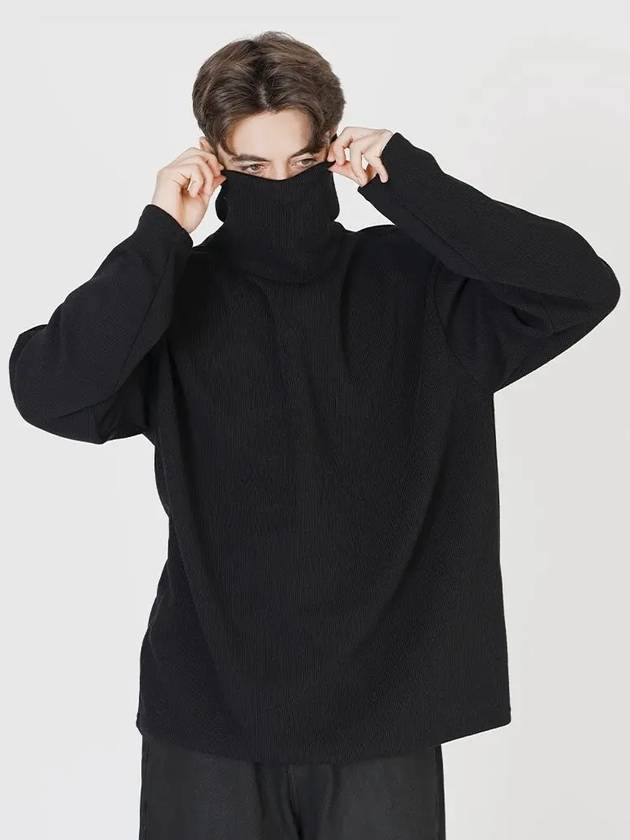 Wide Polar Neck Knit Black - CHANCE'S NOI - BALAAN 3