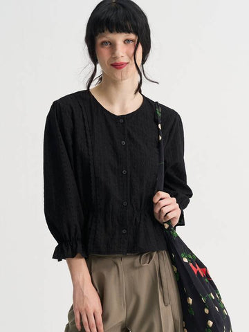 Lottiemoss Eyelet Lace Blouse Black - SORRY TOO MUCH LOVE - BALAAN 1