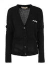 Logo Cotton Cardigan Black - MARNI - BALAAN 2