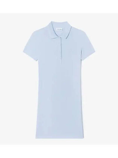 Women s Mini Pique Stitch Polo Dress Light Lavender - LACOSTE - BALAAN 1