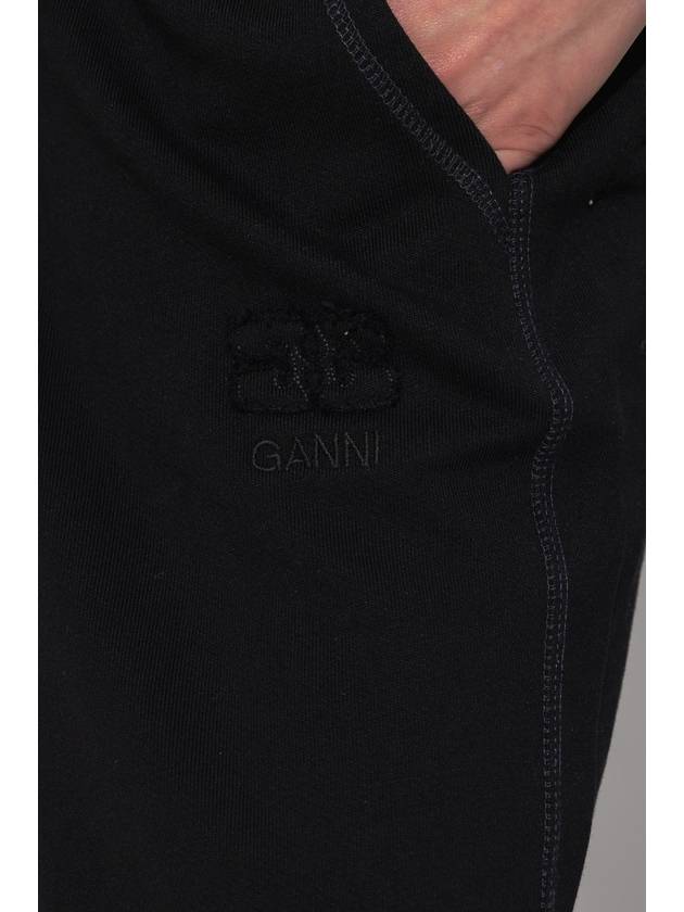 Ganni Sweatpants With Logo, Women's, Black - GANNI - BALAAN 5