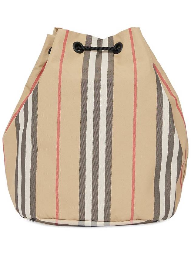 Icon Stripe Econyl Drawcord Bucket Bag Archive Beige - BURBERRY - BALAAN 3