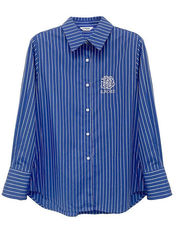 ROZE STRIPED SHIRT BLUE - ILROZE - BALAAN 1