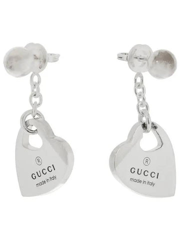 Heart trademark chain earrings YBD796312001 796312 - GUCCI - BALAAN 1