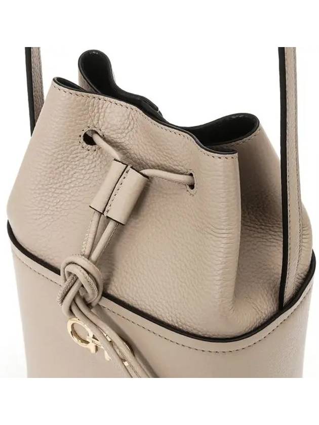 Gancini Mini Bucket Bag Beige - SALVATORE FERRAGAMO - BALAAN 6