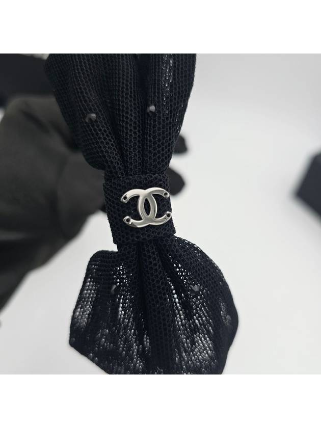 CC logo ribbon headband hairband black AAA226 - CHANEL - BALAAN 4