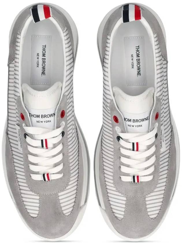 Tech Runner Panel Low Top Sneakers Grey - THOM BROWNE - BALAAN 5