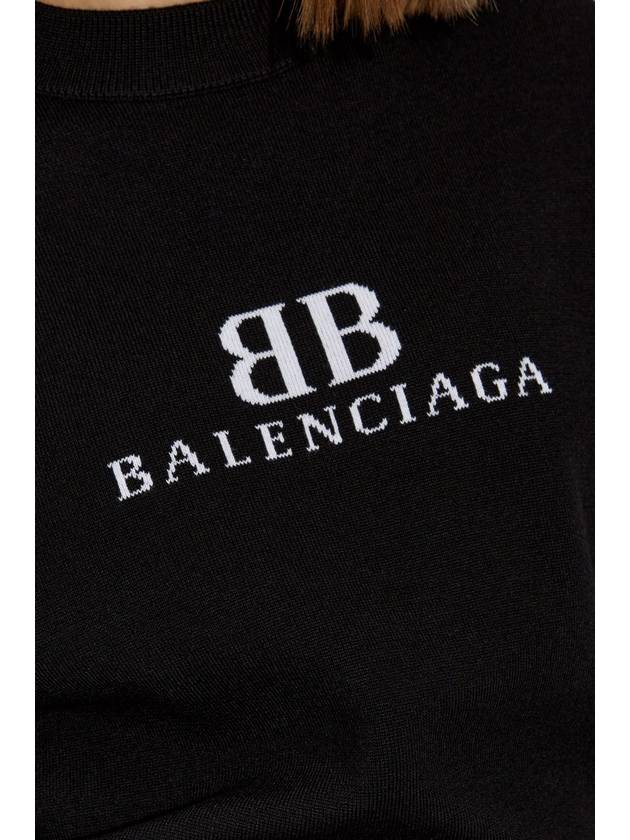 Balenciaga Sweater With Logo, Women's, Black - BALENCIAGA - BALAAN 5