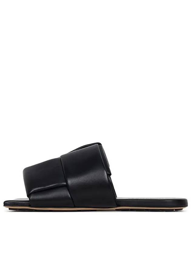 Men's Patch Mule Slippers Black - BOTTEGA VENETA - BALAAN.