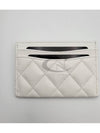 Gold CC Logo Leather Card Wallet White - CHANEL - BALAAN 4