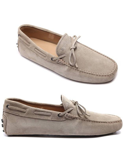 Men's Gommino Suede Driving Shoes Beige - TOD'S - BALAAN 2