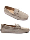 Men's Gommino Suede Driving Shoes Beige - TOD'S - BALAAN 3