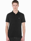 JEANS Men s Black Slim Fit CK Badge Logo Polo Short Sleeve T Shirt J324246 BEH - CALVIN KLEIN - BALAAN 2