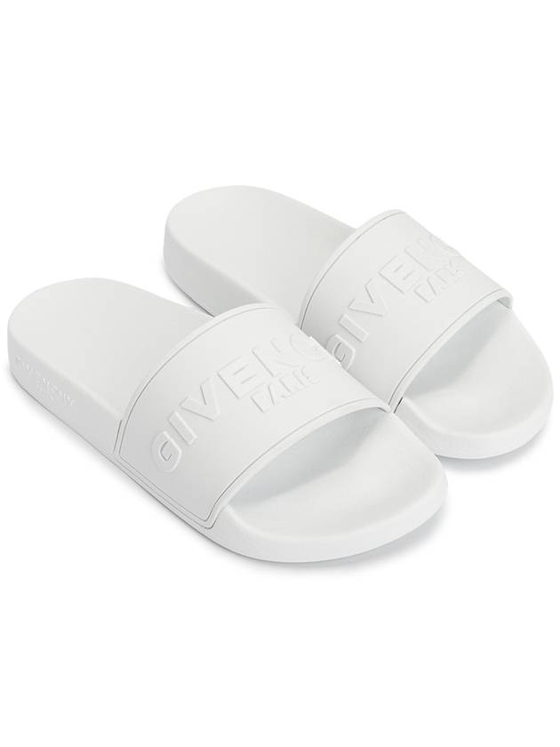 logo slippers white - GIVENCHY - BALAAN.