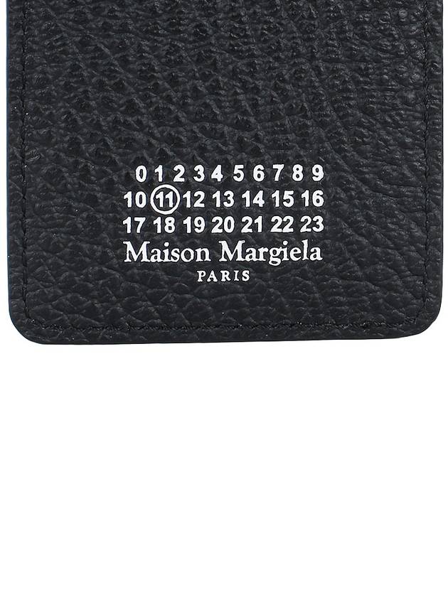 4 Stitch Leather Card Wallet Black - MAISON MARGIELA - BALAAN 5