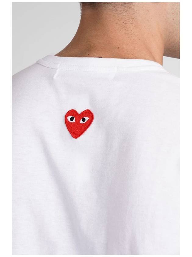 COMME DES GARÇONS PLAY T-SHIRT RED EMBLEM KNIT - COMME DES GARCONS PLAY - BALAAN 3