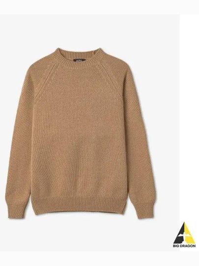 Pierre Lambswool Crew Knit Top Camel - A.P.C. - BALAAN 2