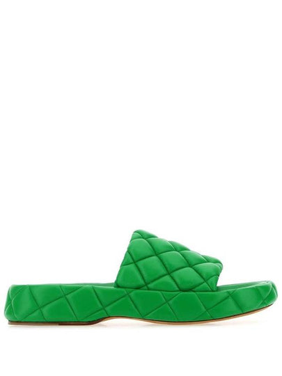 Quilted Padded Slippers Green - BOTTEGA VENETA - BALAAN 2