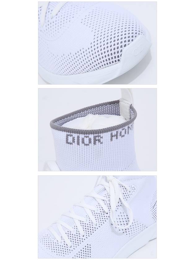 B21 Socks Knit High Top Sneakers White - DIOR - BALAAN 6