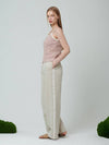 Color matching tape straight pants beige - PINBLACK - BALAAN 3