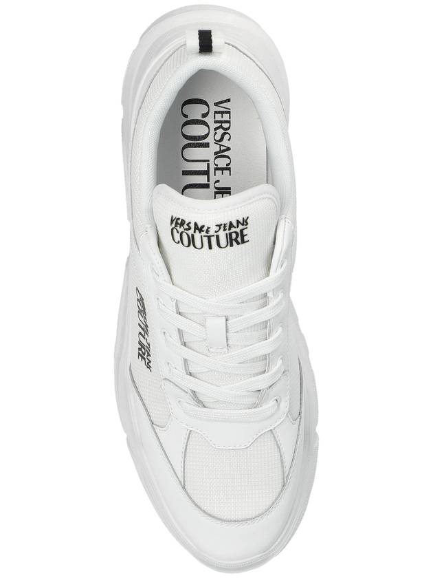 Versace Jeans Couture Sneakers With Printed Logo, Men's, White - VERSACE - BALAAN 6