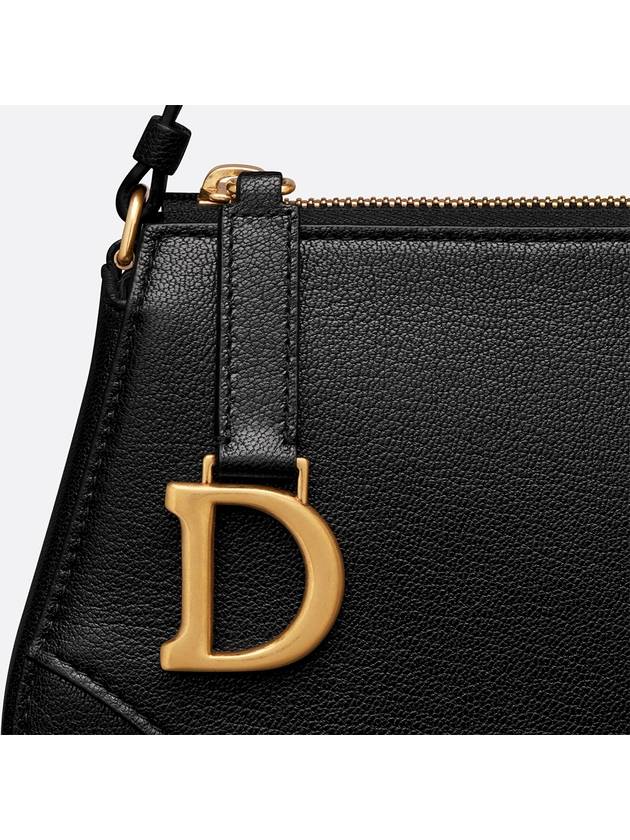 Saddle Rodeo Goatskin Pouch Bag Black - DIOR - BALAAN 6