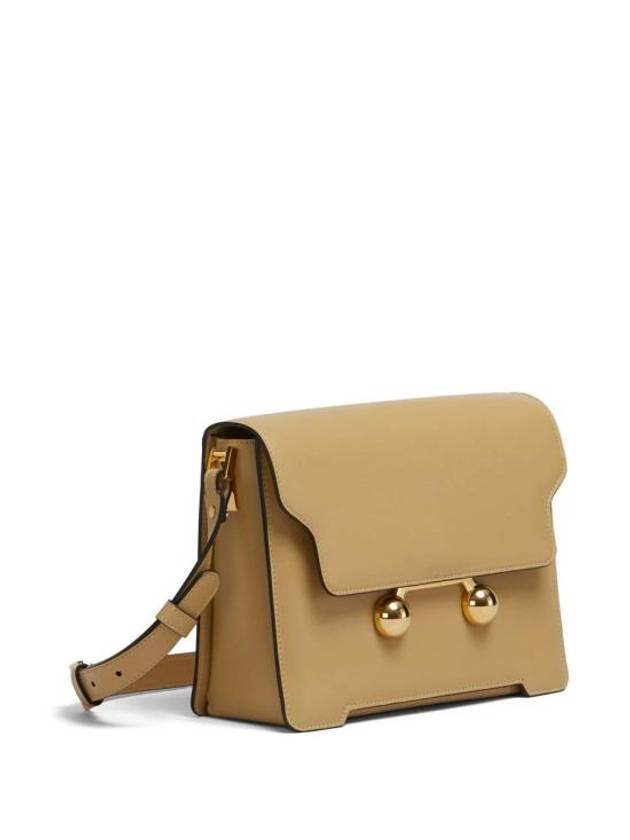 Trunkaroo Medium Leather Shoulder Bag Beige - MARNI - BALAAN 4