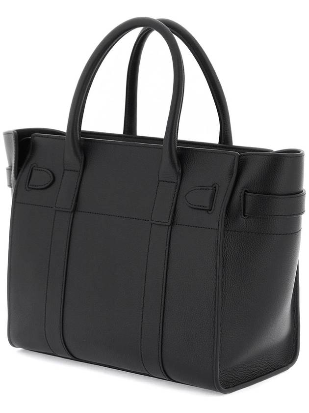 Small Classic Grain Zipper Tote Bag Black - MULBERRY - BALAAN 3