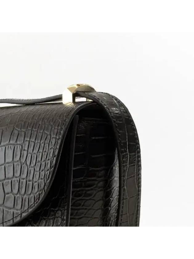 Geneve Quilted Crocodile Shoulder Bag Black - A.P.C. - BALAAN 3